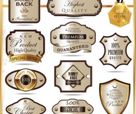 Various commercial labels vector