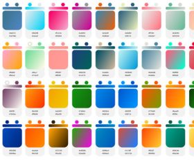 Vivid gradient colors collection vector