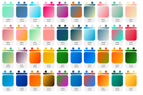Vivid gradient colors collection vector