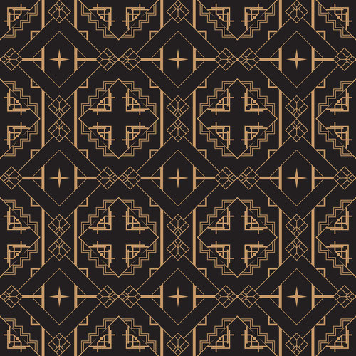 Wallpaper combination graphics art deco pattern vector