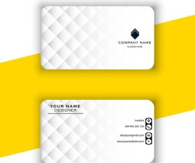 White stylish business card vector