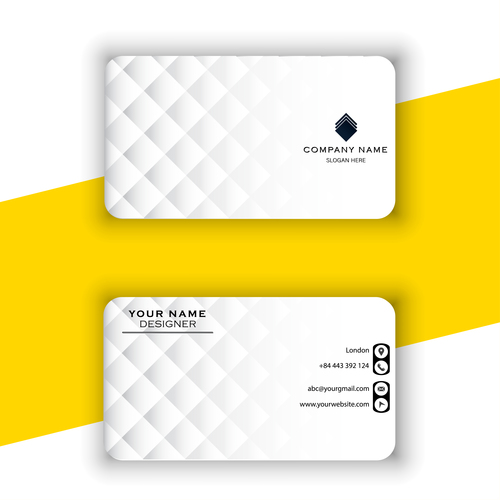 White stylish business card vector