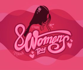 Women day greeting card vector