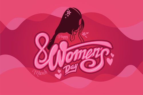 Women day greeting card vector