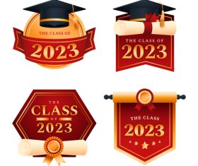 2023 graduation certificate vector