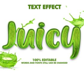 3d juicy effect text editable vector