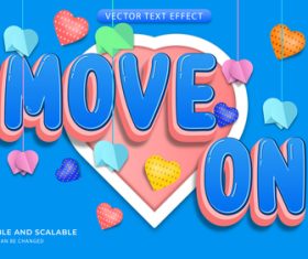 3d move on effect text editable vector