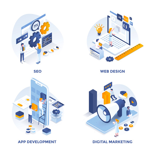 App development concepts illustration vector