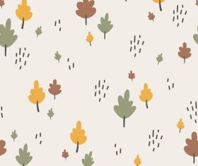 Autumn cartoon pattern vector