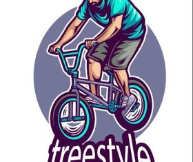 BMX freestyle logo vector