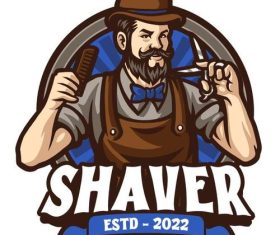 Badge barbershop vector
