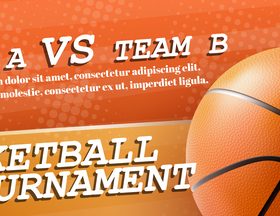 Basketball game flyer vector