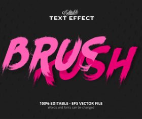 Brus editable text vector