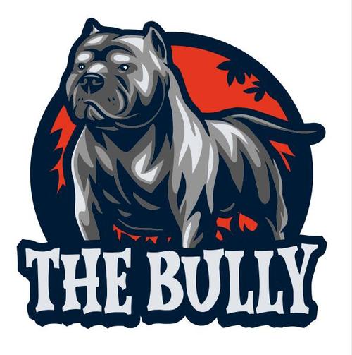 Bully dog animal cartoon vector