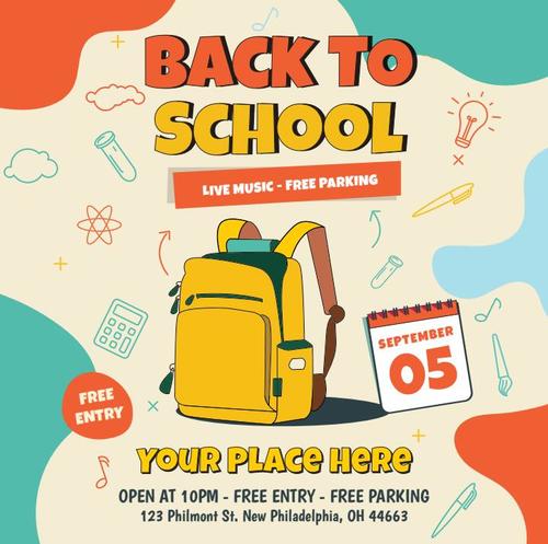 Cartoon illustration back to school vector