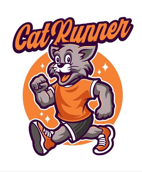 Cat runner vector