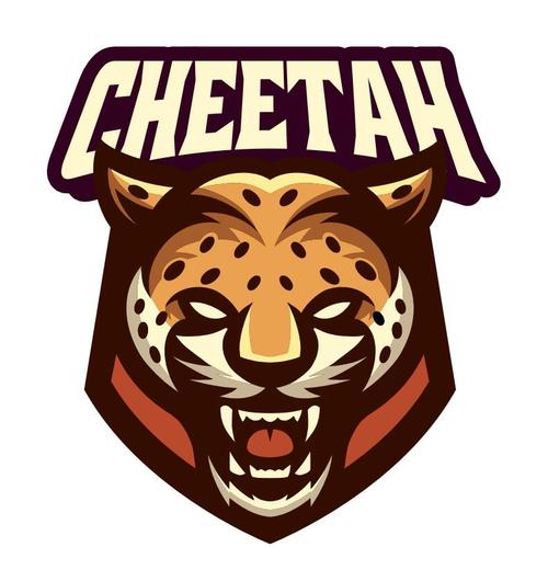 Cheetah sport and esport mascot character logo vector