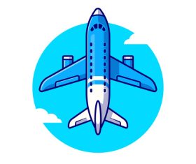 Civil aviation passenger aircraft vector