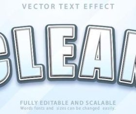 Clean back text effect vector