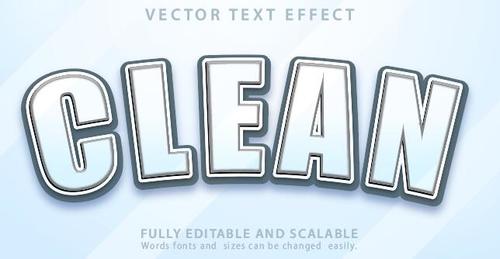 Clean back text effect vector