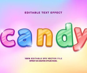 Colorful font text effect vector
