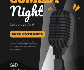 Comedy night poster vector
