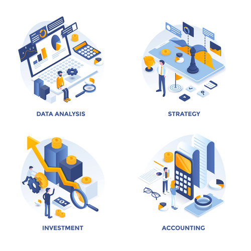 Commerce stratecy concepts illustration vector