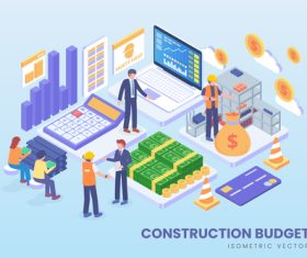 Construction budget cartoon vector