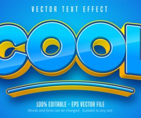 Cool editable text effect font style vector