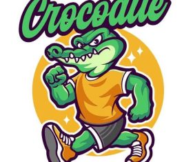 Crocodile runner cartoon vector