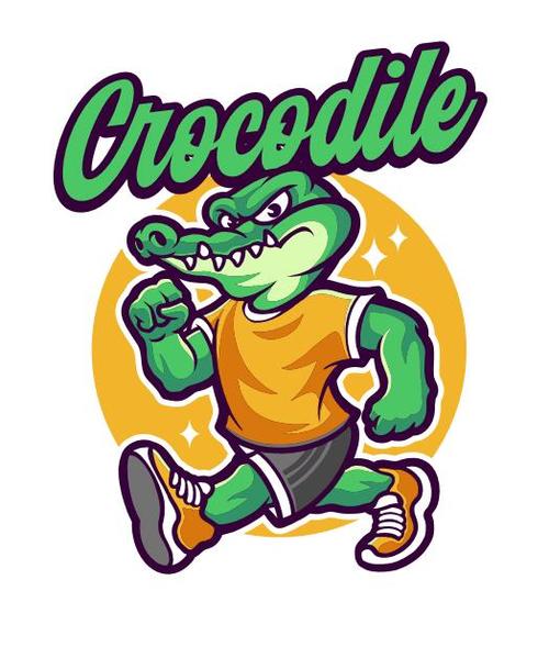 Crocodile runner cartoon vector