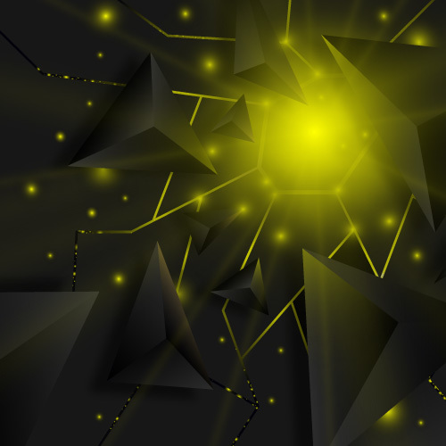Dark green 3D abstract background vector