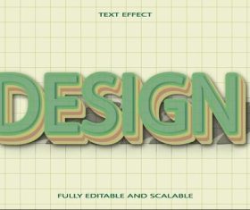 Design emboss editable text effect vector