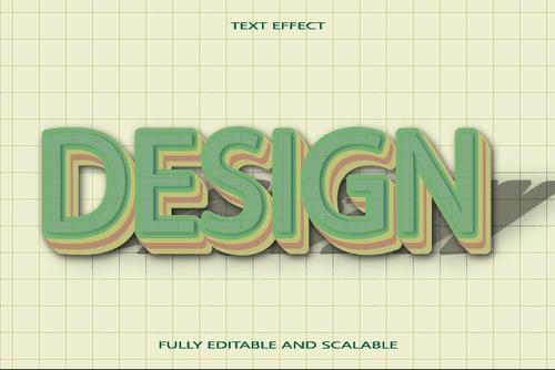 Design emboss editable text effect vector