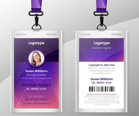 Design employee ID card vector