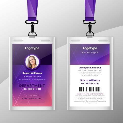Design employee ID card vector