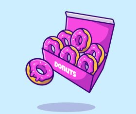 Doughnut food vector