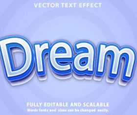 Dream text effect vector