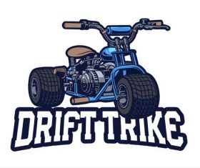 Drift trike bike vector