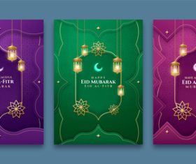 Eid mubarak card banner vector
