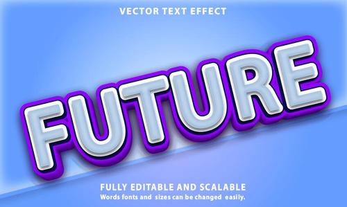 Future text effect vector