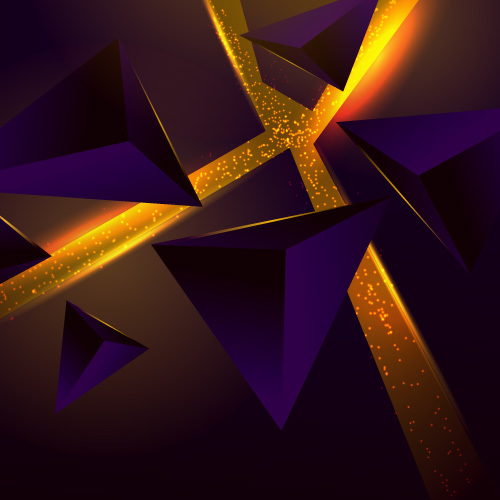 Geometric 3D abstract background vector