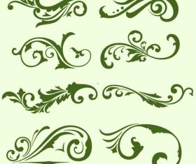 Green swash oranamental vector
