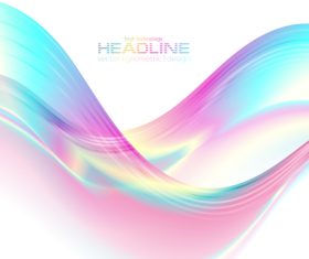 Holographic smooth blurred waves vector
