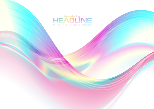 Holographic smooth blurred waves vector