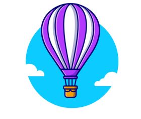 Hot air balloon vector