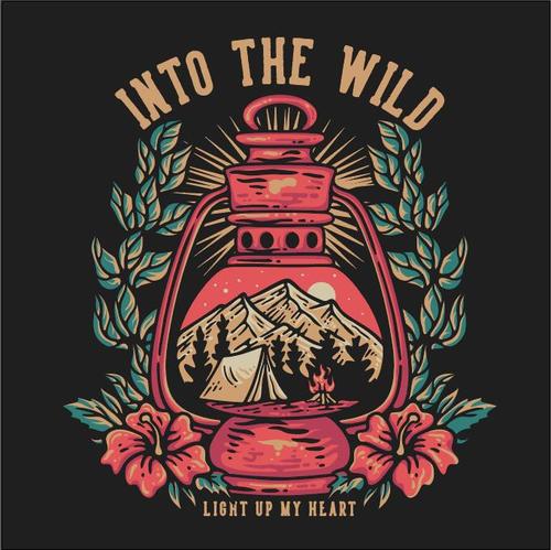 Into the wild with lantern vector