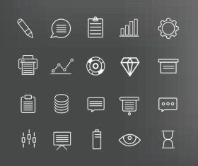 Line icons vector