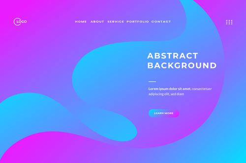 Login page abstract background vector