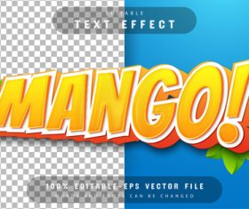 Mango editable text style vector